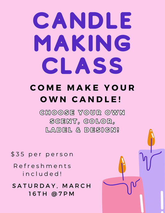 Candle making class ticket